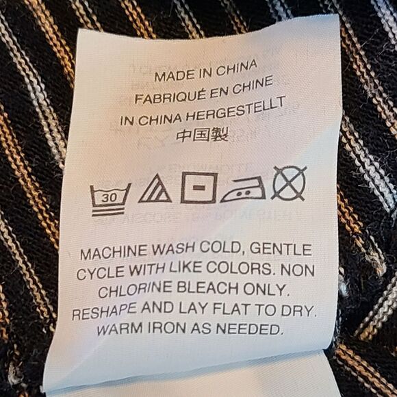 Madewell Dress Striped Sleeveless Scoop Neck Tank Top Dress Black Size Medium - Picture 11 of 12